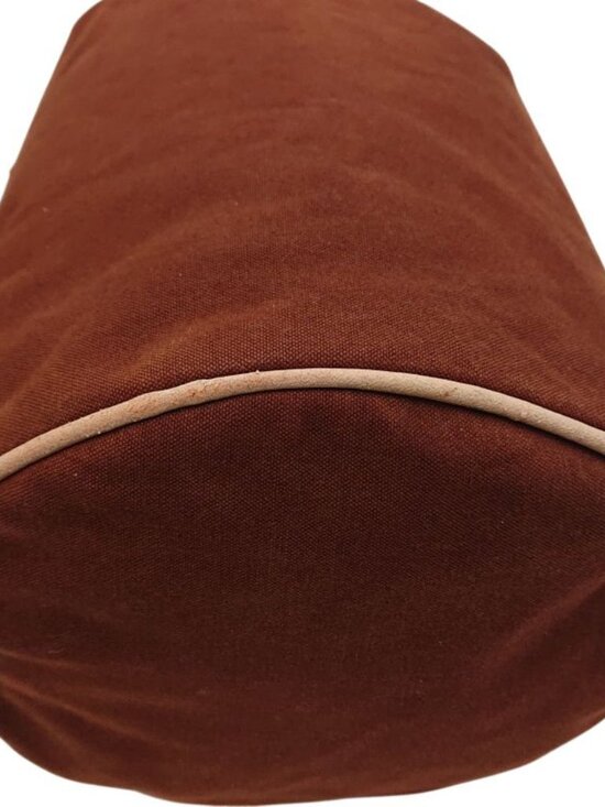 Hermes Polochonmimil Shoulder Bag Brown Canvas Drawstring - Picture 10 of 16